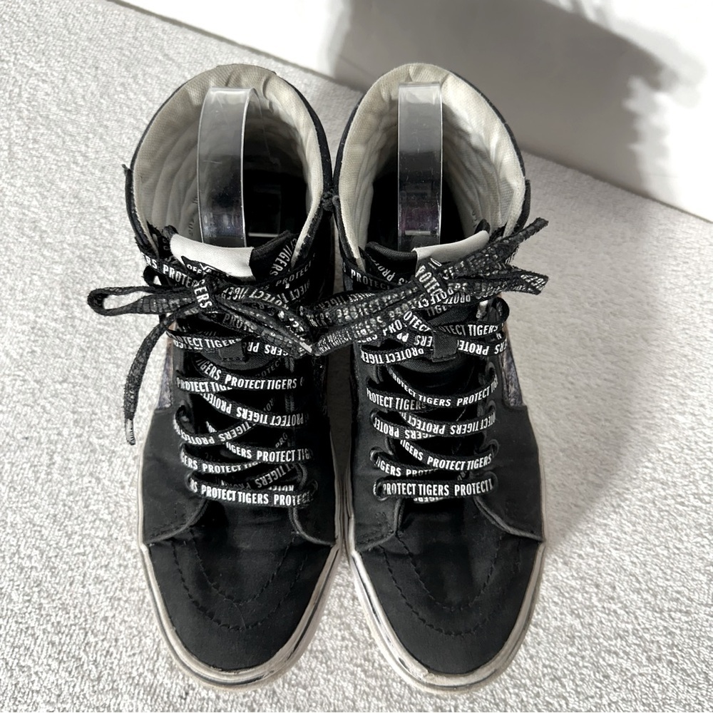 Vans Discovery Project Cats Black High Top Sneakers Project Tigers 9.5 - Picture 3 of 15